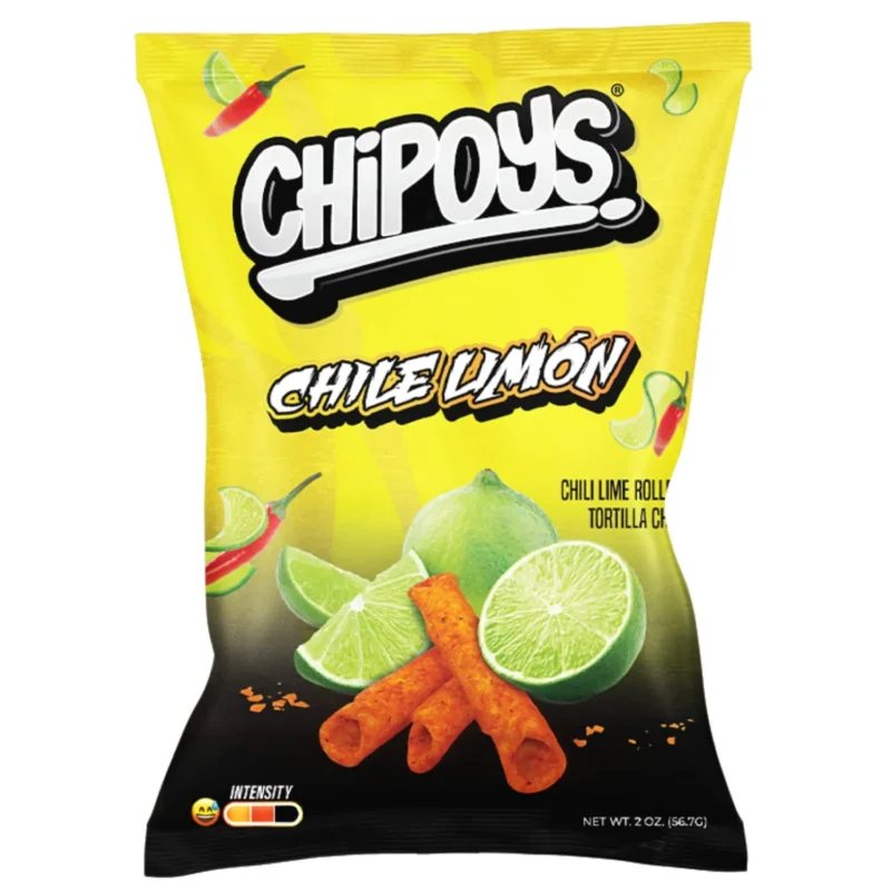 Chipoys Chili Lime Rolled Tortilla Chips 2oz/57g