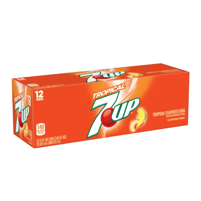 7up Tropical Soda Cans USA 12 hoz (355ml)